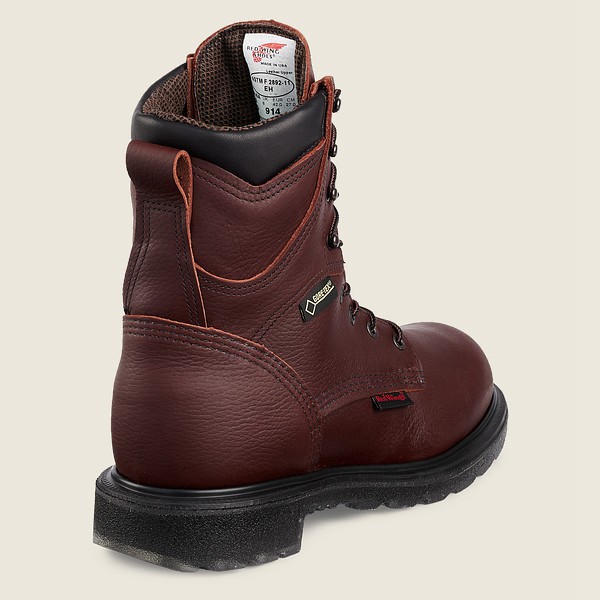 Red Wing Mens Supersole® 2.0 - 8-inch Waterproof Soft Toe - Work Boots Burgundy - 9416BCUJV